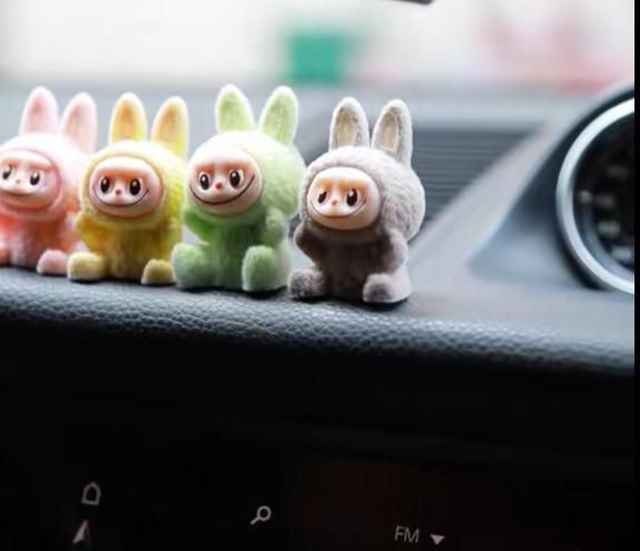 Labubu Mini Dashboard Toys – Pack of 4